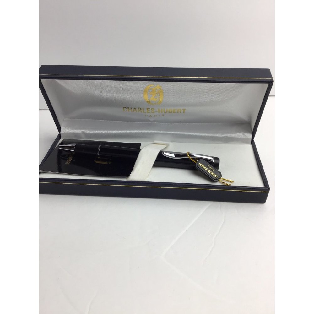 Charles-Hubert- Paris Ball Point Pen, Silver/Black